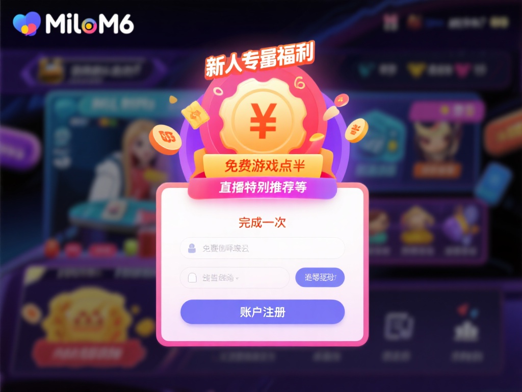 完成账户注册后，你将获得新人专属福利，包括免费游戏